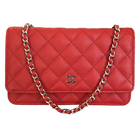 chanel caviar wallet red|Small leather goods — Fashion .